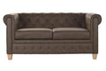 SOFA POLIESTER MADERA 151X82X70 MARRON OSCURO