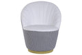 BUTACA POLIESTER 69X66X85 PATA DE GALLO BLANCO