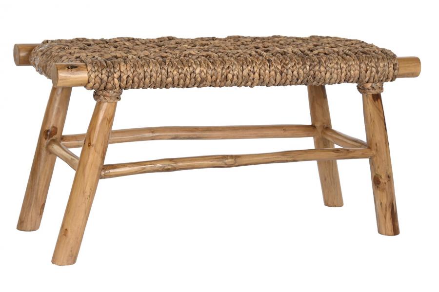 DESCALZADORA TECA RATAN 90X32X45 MARRON CLARO