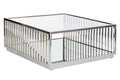 MESA CENTRO ACERO ESPEJO 100X100X45 CROMADO