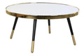 MESA CENTRO ACERO ESPEJO 82,5X82,5X40 DORADO