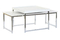 MESA CENTRO SET 2 ACERO MDF 110X48X45 BLANCO