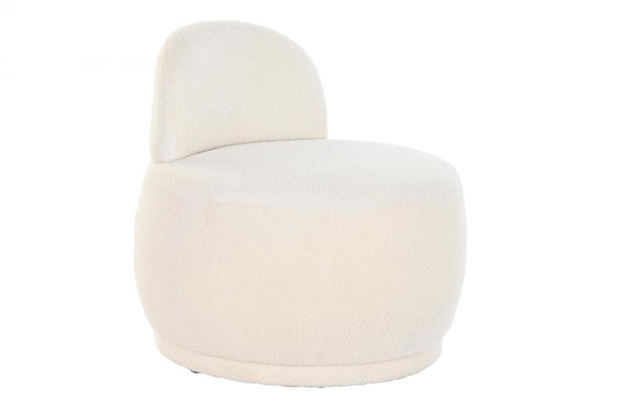 SILLON POLIESTER 66X66X66 BORREGUITO BLANCO
