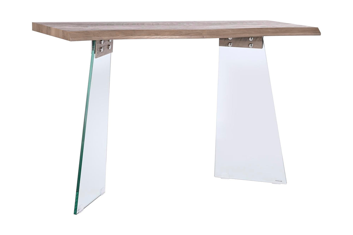 CONSOLA CRISTAL MDF 120X40X76 GRIS CLARO