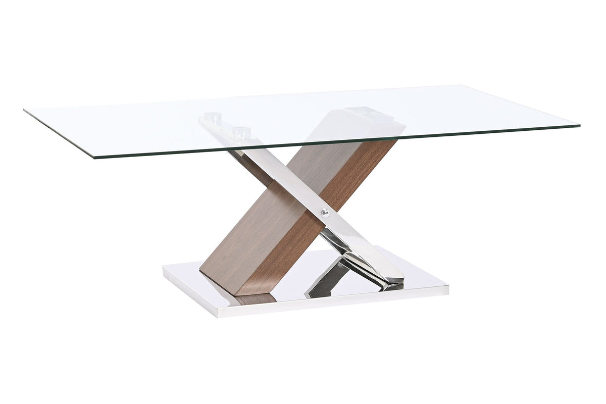 MESA CENTRO ACERO MDF 120X60X42 SIMIL MADERA
