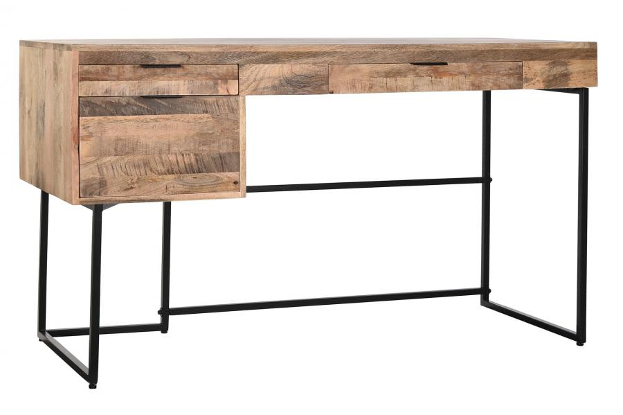 ESCRITORIO MANGO METAL 150X60X85 NATURAL NATURAL