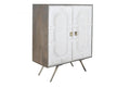 APARADOR MANGO LATON 93X41X114 ROMBO BLANCO