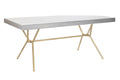 MESA COMEDOR MANGO LATON 180X90X76 ROMBO BLANCO
