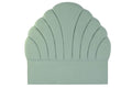 CABECERO CAMA POLIESTER MDF 168X10X160 VERDE JADE