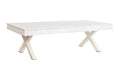 MESA CENTRO MANGO METAL 140X70X42 BLANCO