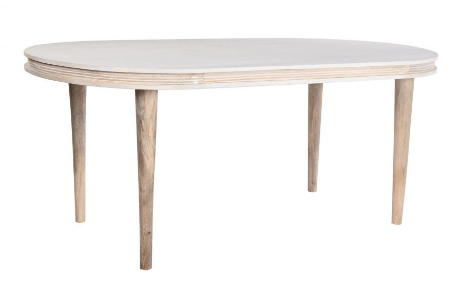 MESA COMEDOR MANGO 180X90X76 ROMBO BLANCO