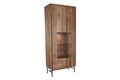 VITRINA ACACIA CRISTAL 80X40X197 MARRON