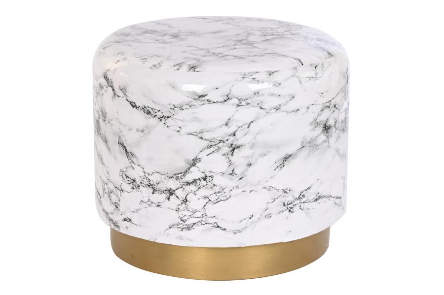 MESITA AUXILIAR HIERRO 50X50X45 SIMIL MARMOL