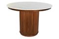 MESA COMEDOR MARMOL METAL 110X110X76 COBRIZO