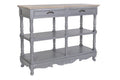BUFFET PAULOWNIA MDF 117X39X89 2 CAJONES GRIS