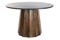 MESA COMEDOR MANGO MARMOL 120X120X76 NEGRO