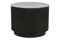 MESA CENTRO METAL MARMOL 61X61X41 NEGRO