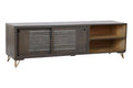 MUEBLE TV MANGO METAL 160X40X50 MARRON