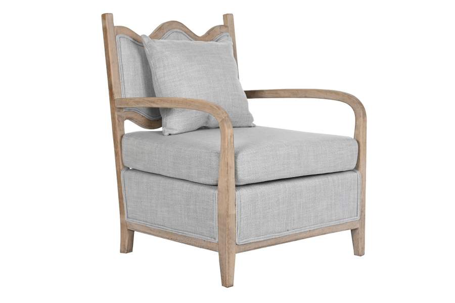 SILLON ABETO POLIESTER 70X73X88 GRIS CLARO