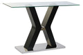 CONSOLA CRISTAL TEMPLADO MDF 120X40X76 NEGRO