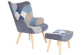 SILLON SET 2 LINO RUBBERWOOD 70X73X100 PATCHWORK