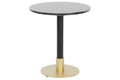 MESITA AUXILIAR METAL MARMOL 45X45X51 NEGRO