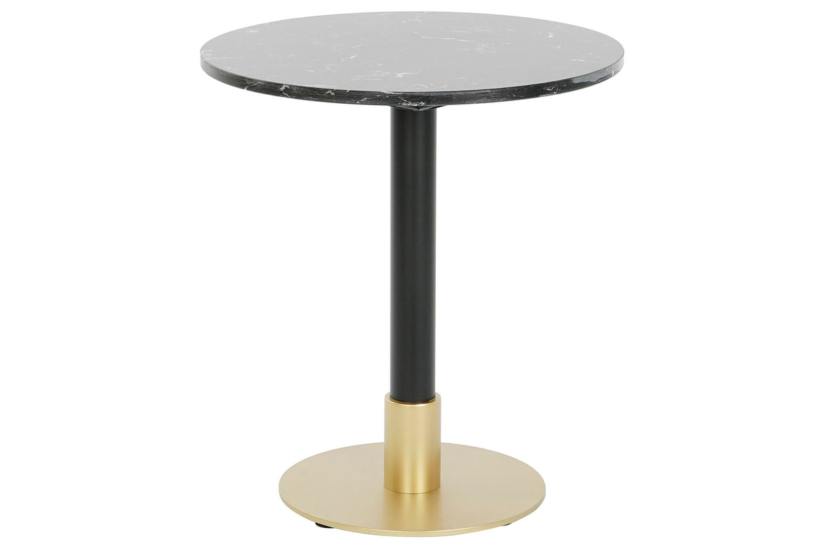 MESITA AUXILIAR METAL MARMOL 45X45X51 NEGRO