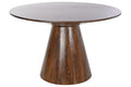 MESA COMEDOR MANGO 120X120X76 MARRON OSCURO
