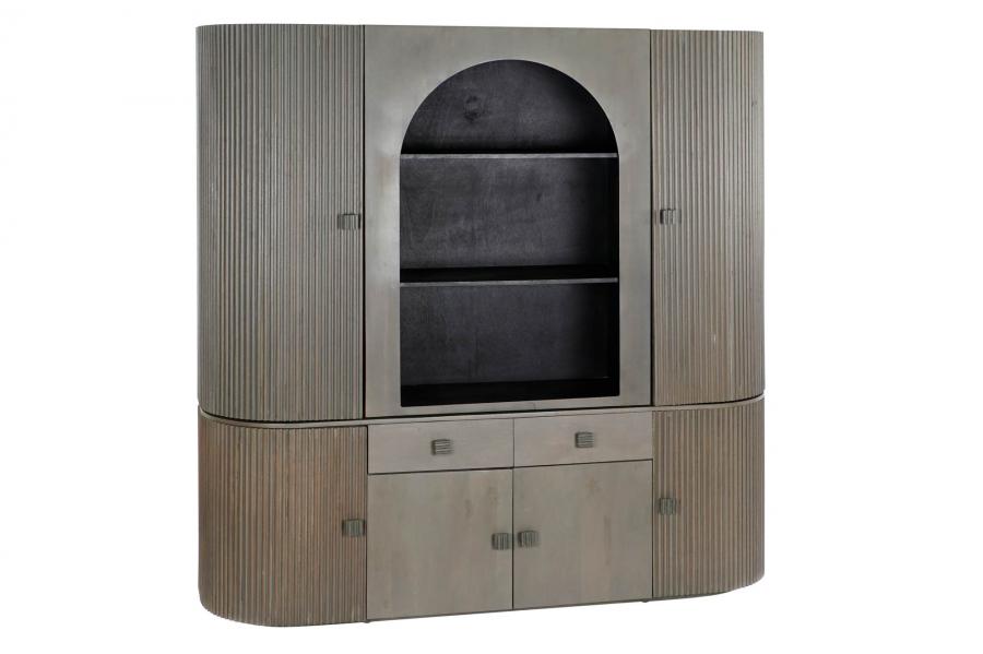 VITRINA JAMUN CRISTAL 177X40X180 GRIS