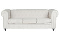 SOFA POLIESTER MADERA 209X84X76 CREMA