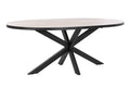 MESA COMEDOR METAL MANGO 200X100X76 NATURAL