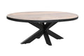 MESA CENTRO METAL MANGO 130X70X45 NATURAL