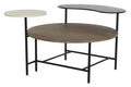 MESA CENTRO METAL MDF 118X90X61 NEGRO