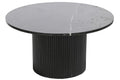 MESA CENTRO MARMOL MADERA 80X80X42 NEGRO