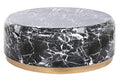 MESA CENTRO HIERRO 120X120X46,5 SIMIL MARMOL NEGRO