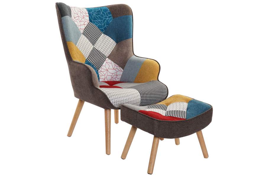 SILLON SET 2 LINO HEVEA / RUBBERWOOD 70X73X100