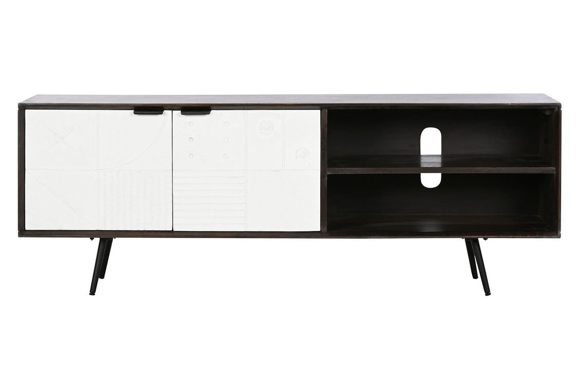 MUEBLE TV MANGO 140X35X50 MARRON OSCURO