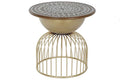 MESITA AUXILIAR ABETO METAL 55,5X55,5X53 DORADO