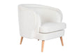 BUTACA POLIESTER MADERA 91X80X78 BLANCO