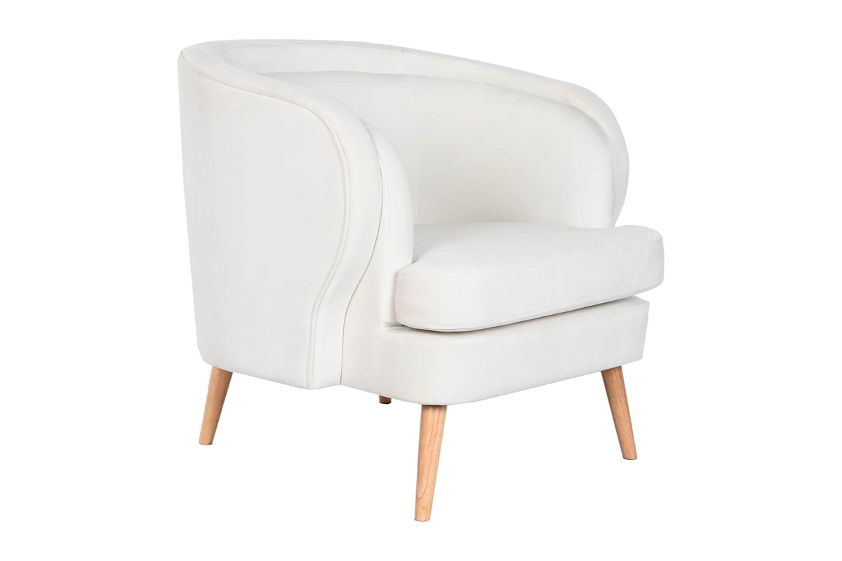 BUTACA POLIESTER MADERA 91X80X78 BLANCO