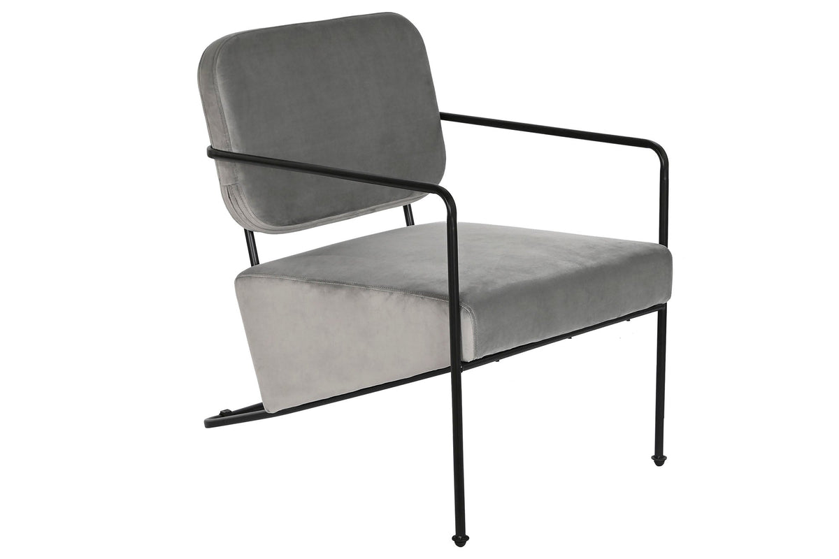 BUTACA POLIESTER METAL 55X71X72 GRIS