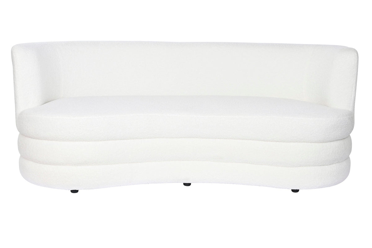 SOFA POLIESTER 193X92X79 BORREGUITO BLANCO