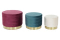 REPOSAPIES SET 3 POLIESTER MDF 60X60X45 TERCIOPELO