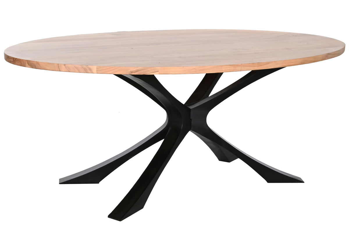 MESA COMEDOR ACACIA METAL 200X110X76 NATURAL