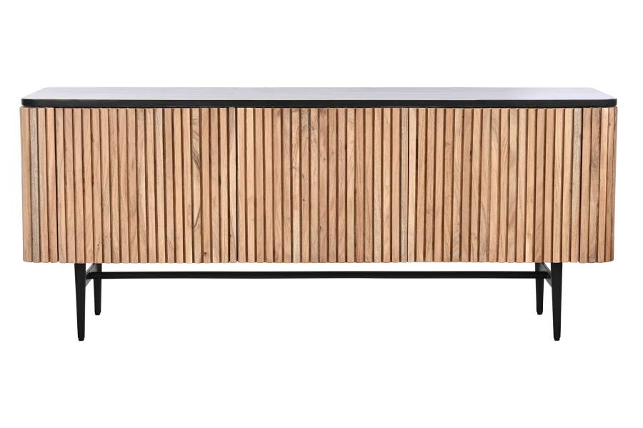 MUEBLE TV ACACIA MARMOL 145X45X60 NEGRO