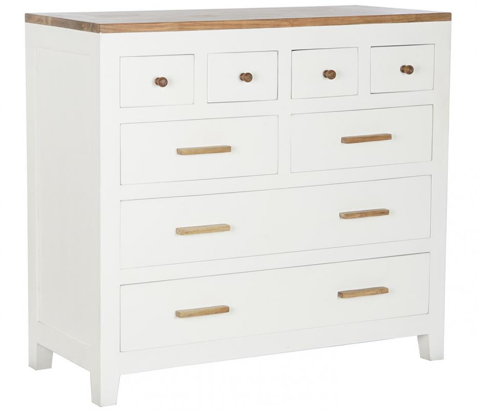COMODA MANGO ACACIA 110X45X100 BLANCO