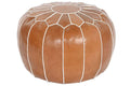 COJIN SUELO PIEL 50X50X40 CAMEL