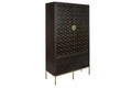 ARMARIO ACACIA METAL 100X40X175 MARRON OSCURO