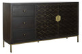 BUFFET ACACIA METAL 160X40X90 MARRON OSCURO