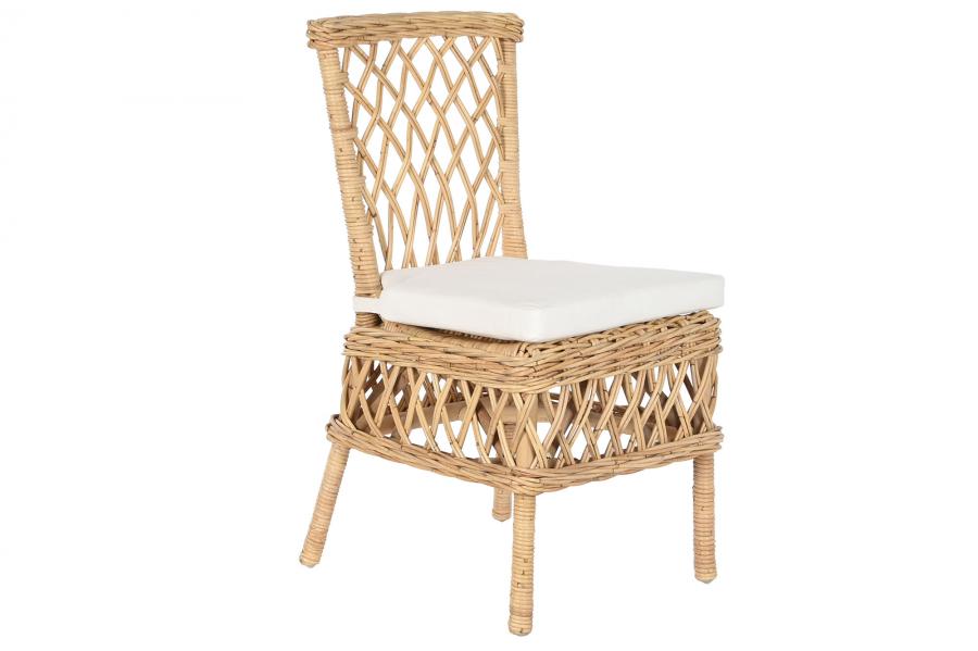 SILLA RATAN 47X58X90 CON COJIN NATURAL